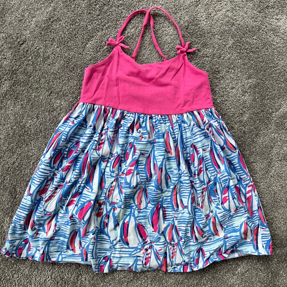 Lilly Pulitzer Pink and Blue Patterned Dress